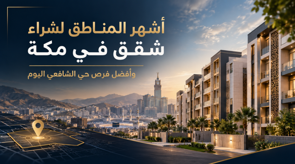 أشهر المناطق لشراء شقق في مكة وأفضل فرص حي الشافعي اليوم